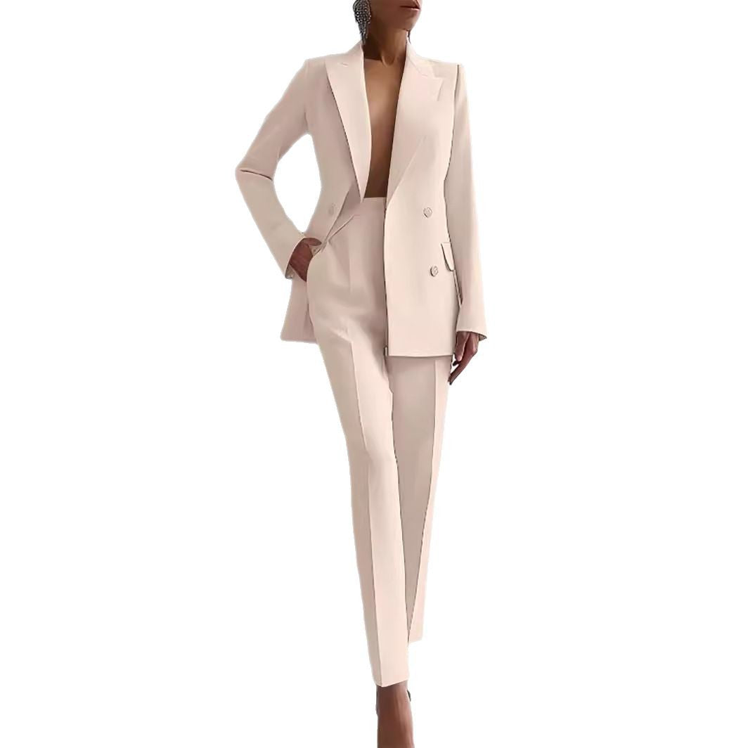 Damen Elegantes Doppeltes Blazer-Hosen-Set WW
