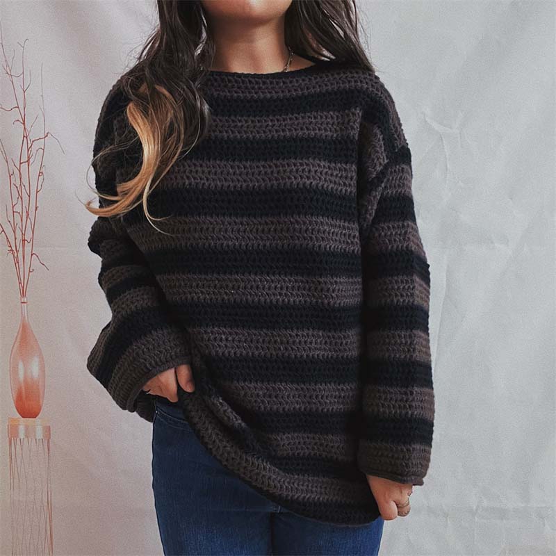 WW | Gestreifter Strickpullover mit Modernem Stil