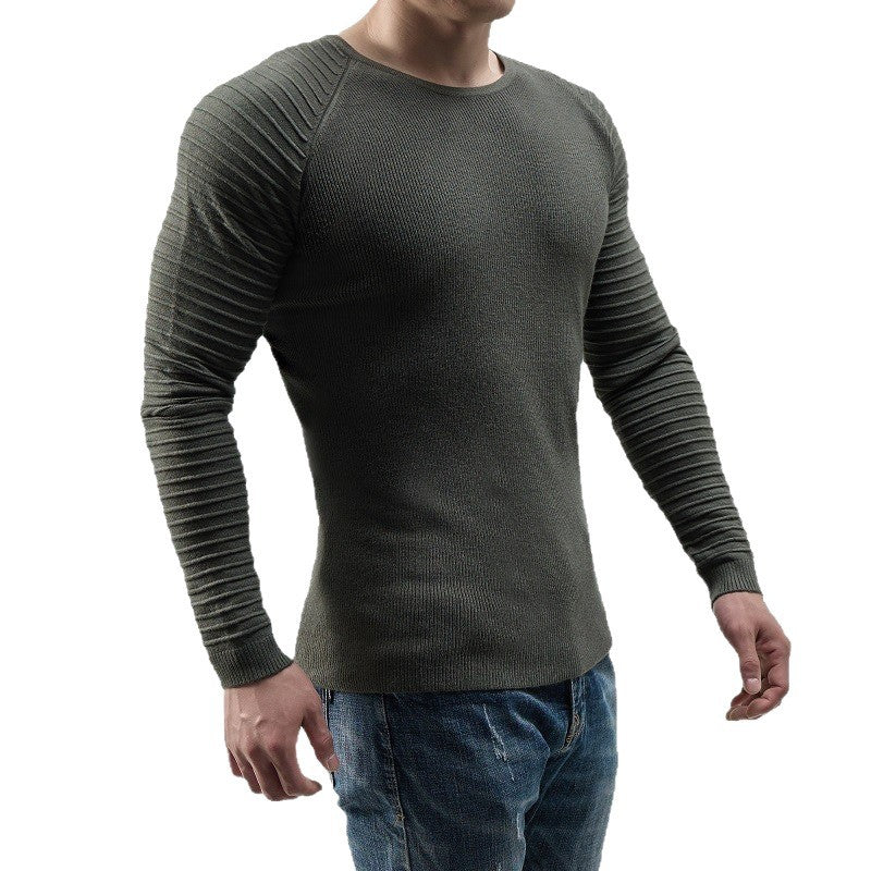 Herren modischer Strickpullover mit innovativer Rippstruktur WW