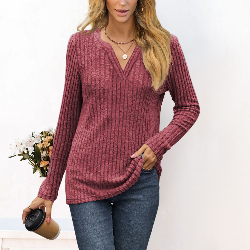 Women's striped casual-cut sweater by WW