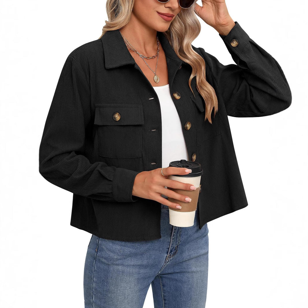 WW | Damen Cordjacke mit Brusttaschen