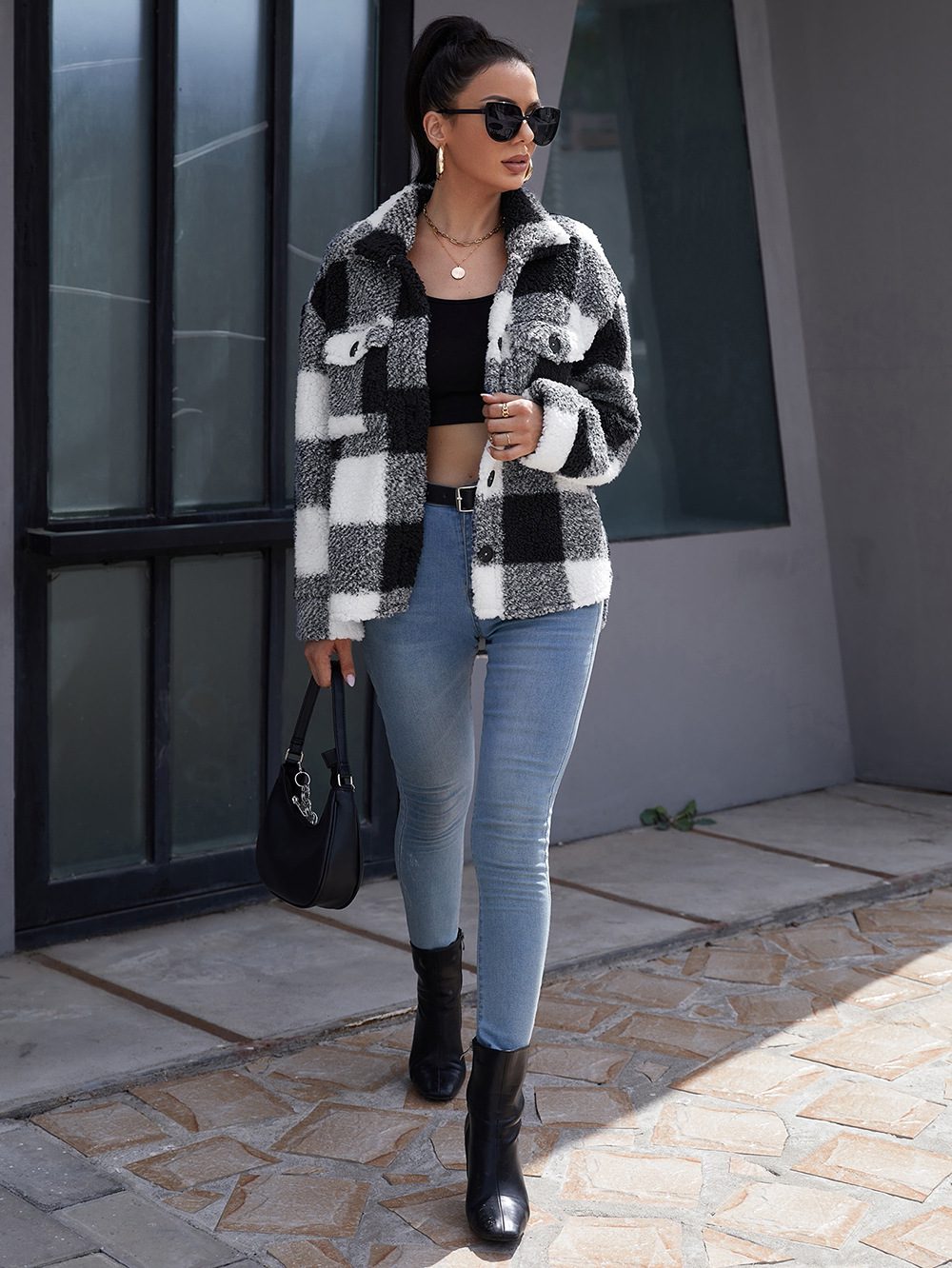 WW | Button-Down Shacket - Gemütliche Außenschicht - Fleece-Mischung - Legere Herbst- und Winterbekleidung