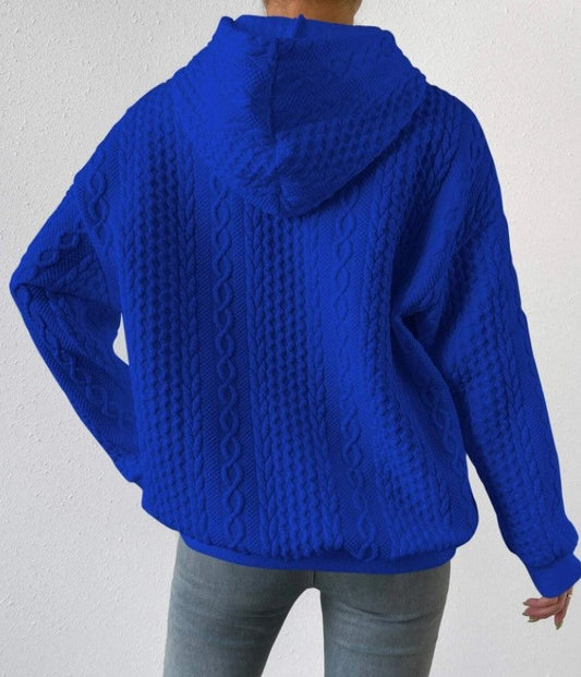 WW | Kapuzen-Jacquard-Pullover