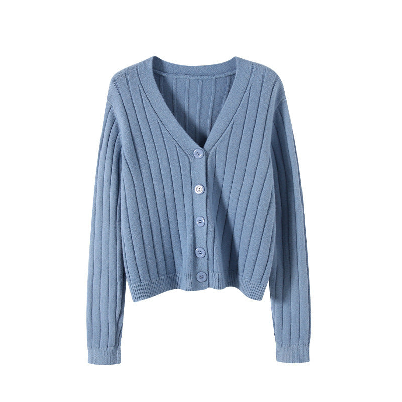 WW | Schnürgestrickter Pullover mit V-Ausschnitt für Damen