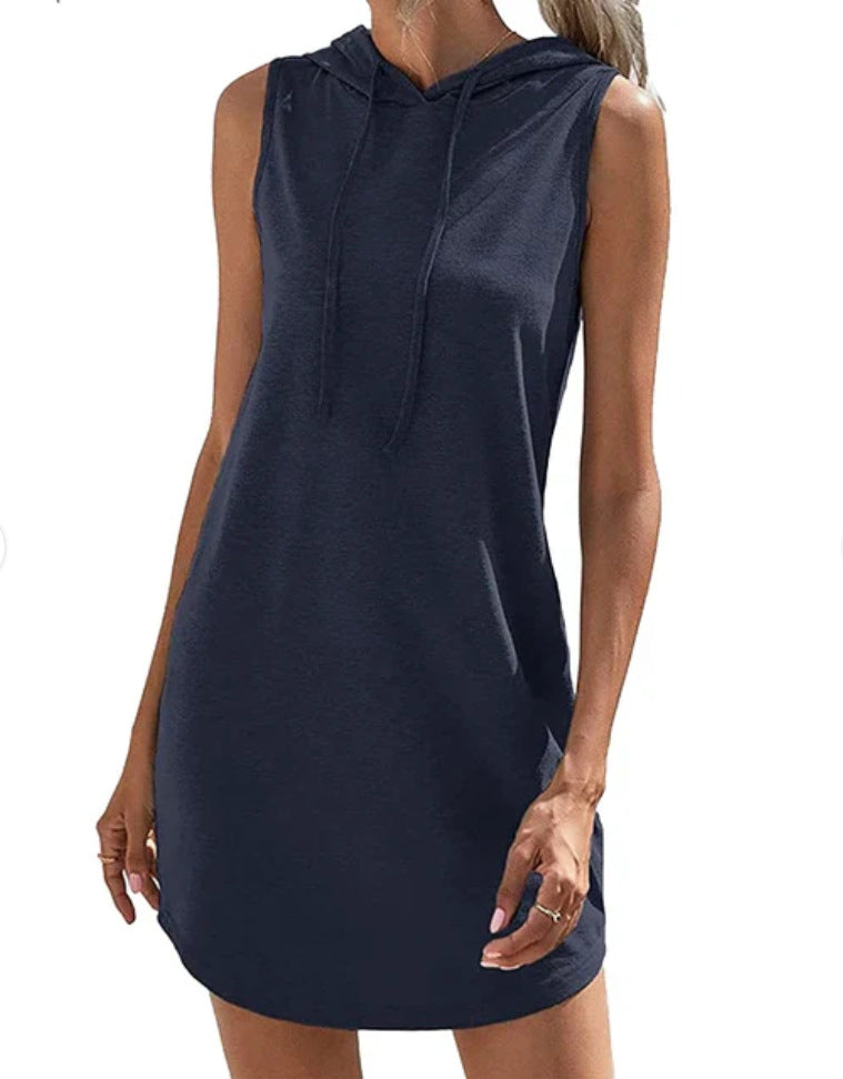 Damen Kapuzenkleid aus atmungsaktivem Jersey-Material WW