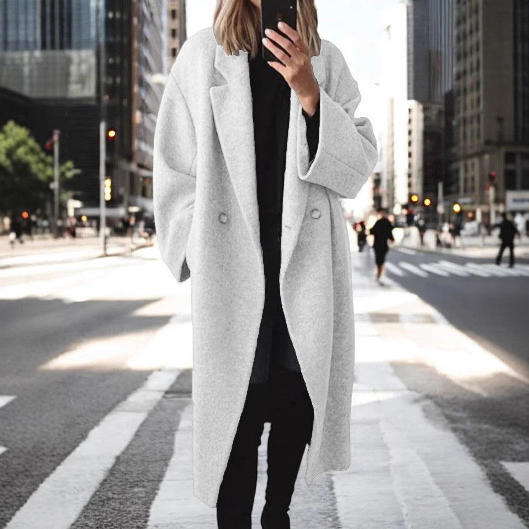 Damen Oversized Wollmantel WW
