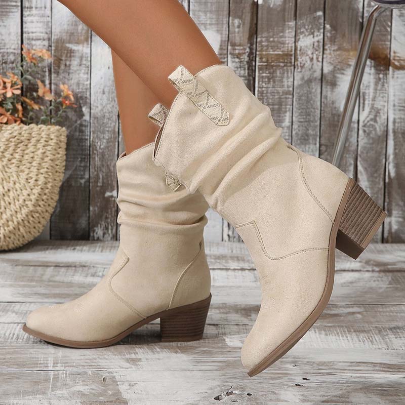 WW | Vintage-Stiefel Mit Klobigem Absatz