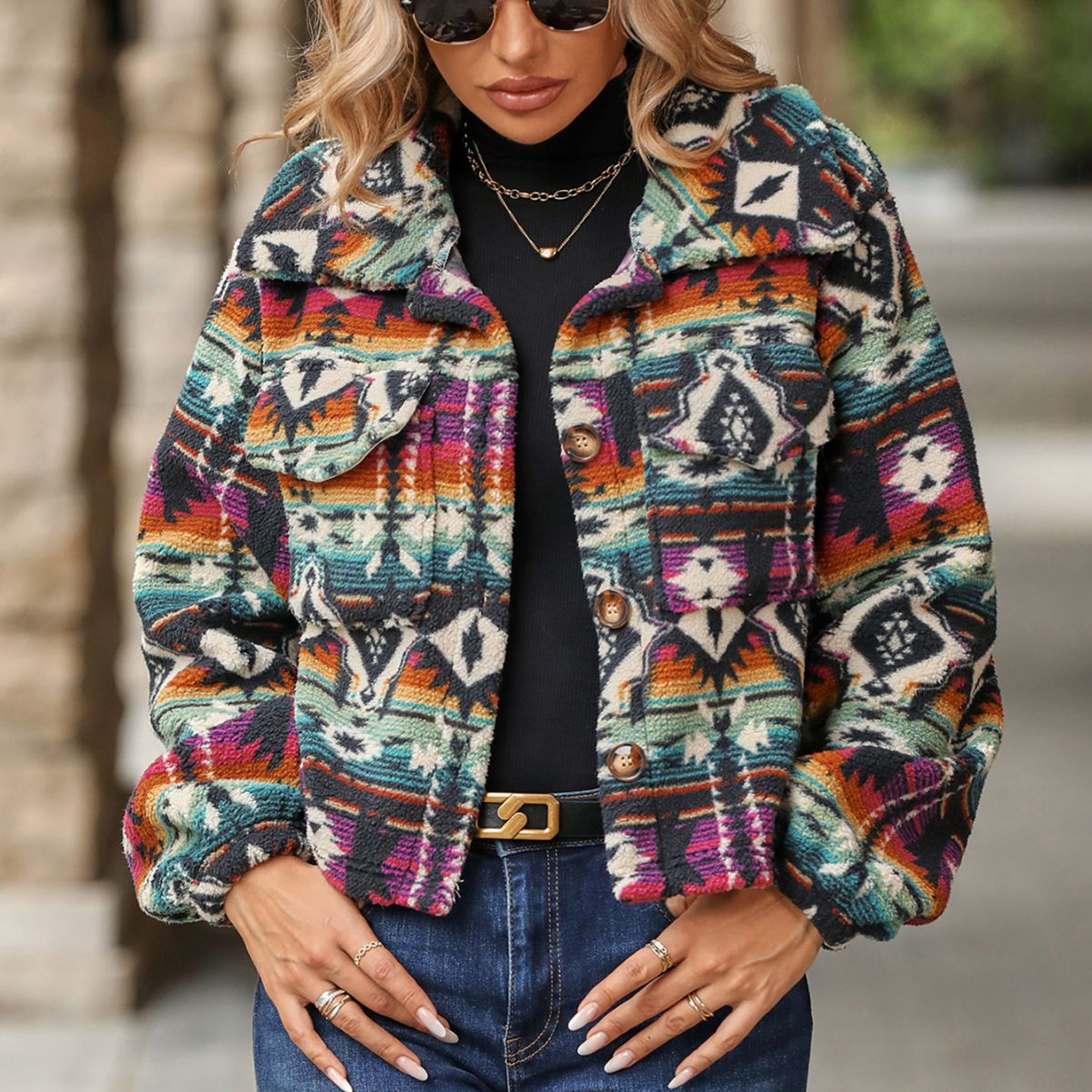 WW | Print Bomberjacke - Lebhaftes Statement-Stück - Weiches Material - Lässiger Chic