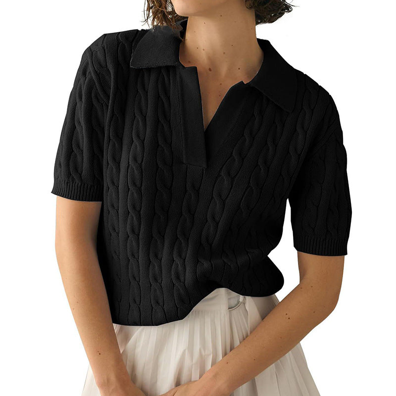 WW | Polo Neck Twist Knit Jumper