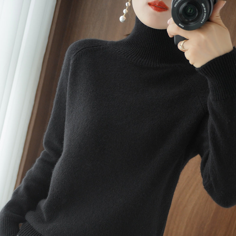 WW | Fashionable Turtleneck Knit Sweater