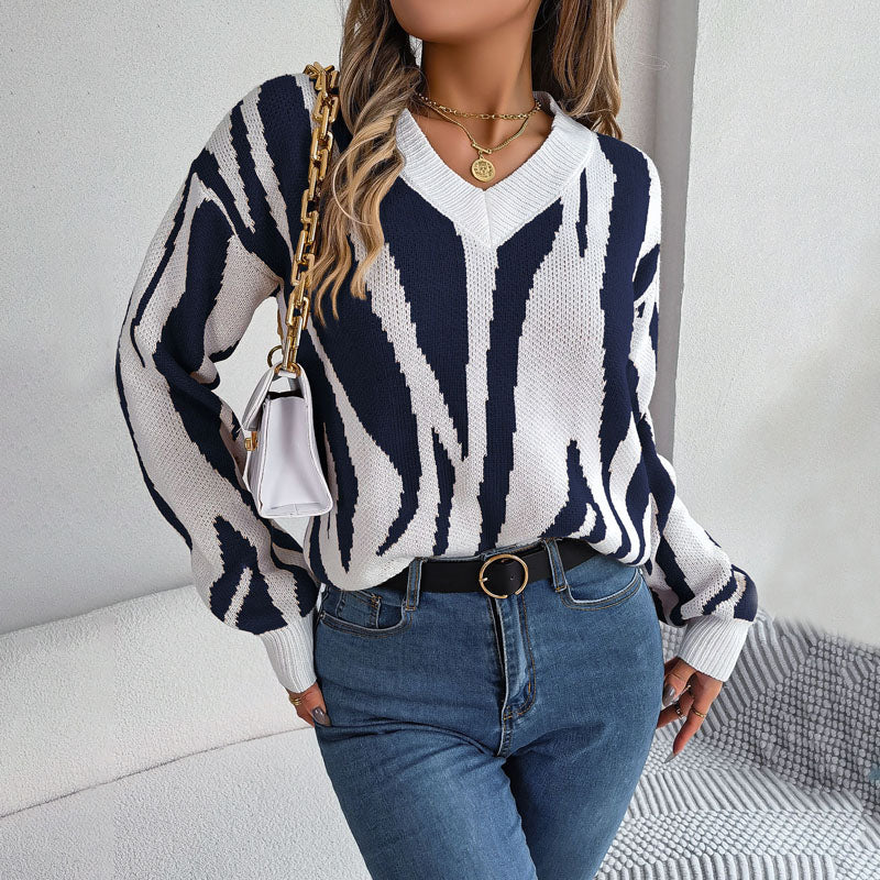 WW | Modischer Pullover mit Gestricktem Farbblock