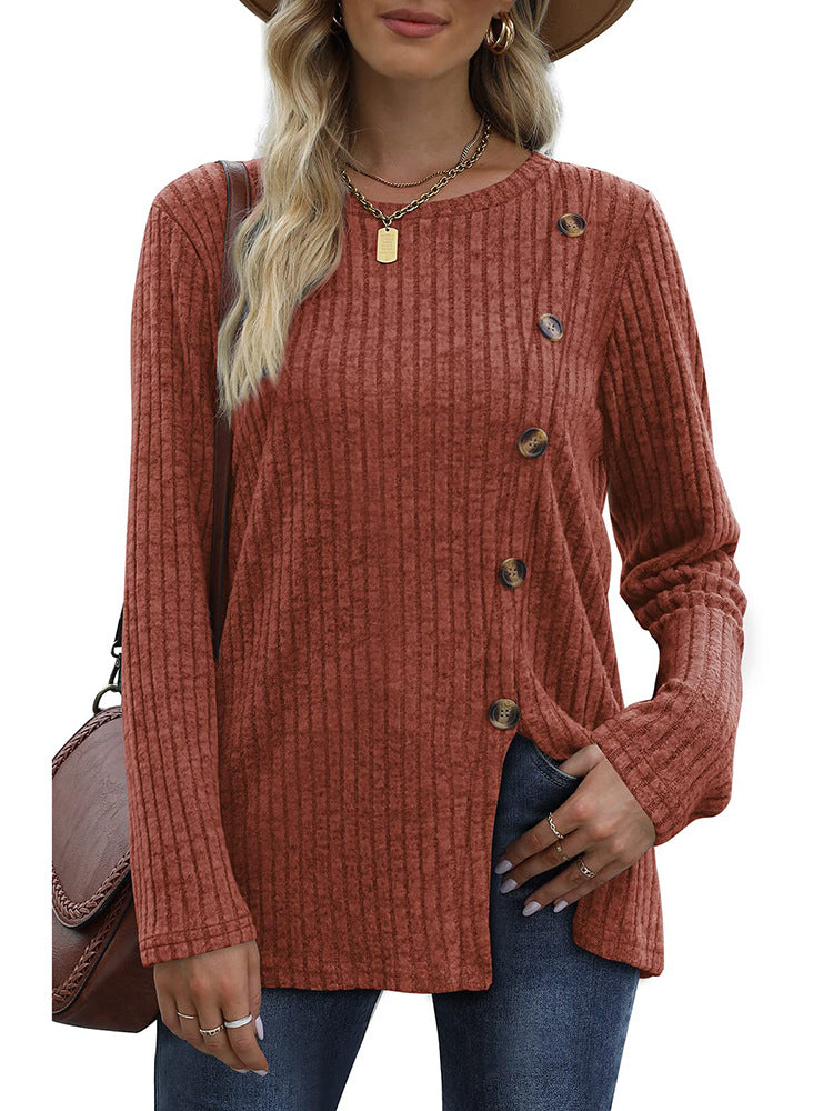 WW | Eleganter und lässiger Winteroberteil mit Knopfleiste für Frauen
