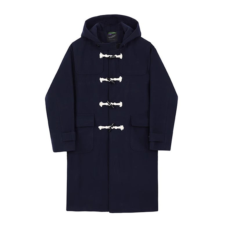 Damen Hochwertige Dufflecoat mit Kapuze und modernen Details WW
