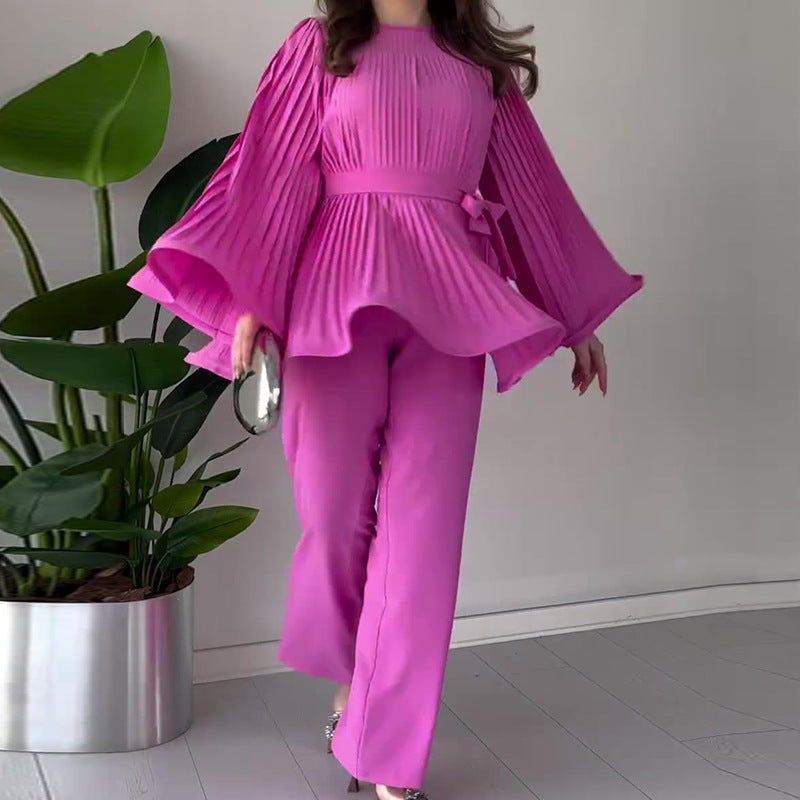 WW swing suit with round neck and batwing sleeves
