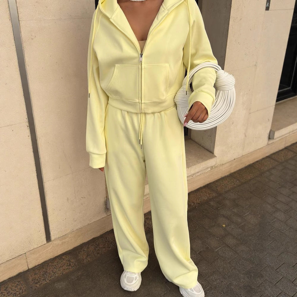 Damen lässiges Sweatshirt- und Jogginghose-Set WW