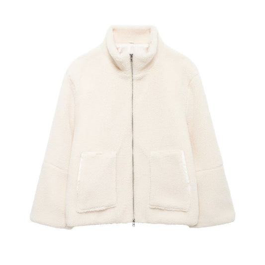 Damen Flauschige Teddyjacke WW