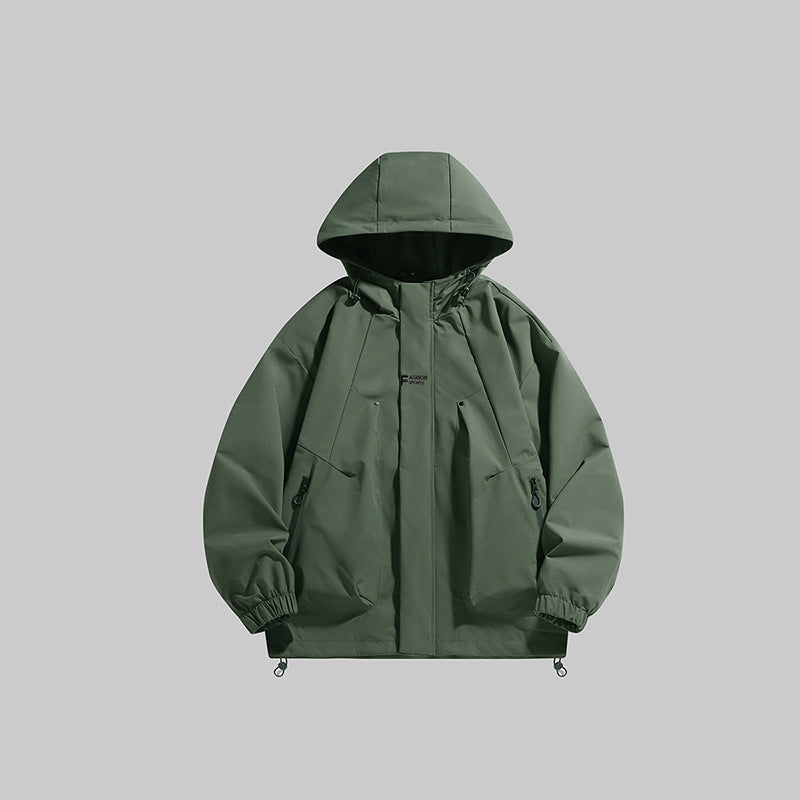 Herren multifunktionale Winterjacke mit isolierendem Fleecefutter und verstellbarer Kapuze WW
