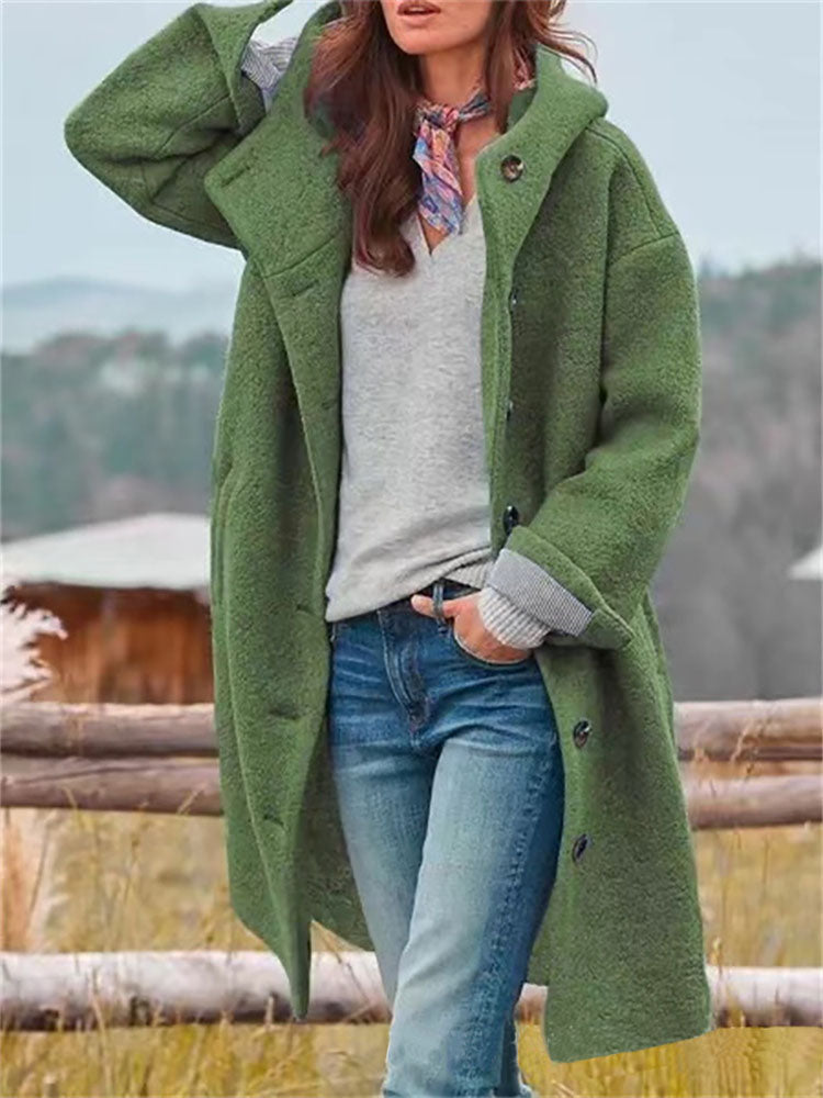 WW | Single Breasted Hooded Coat