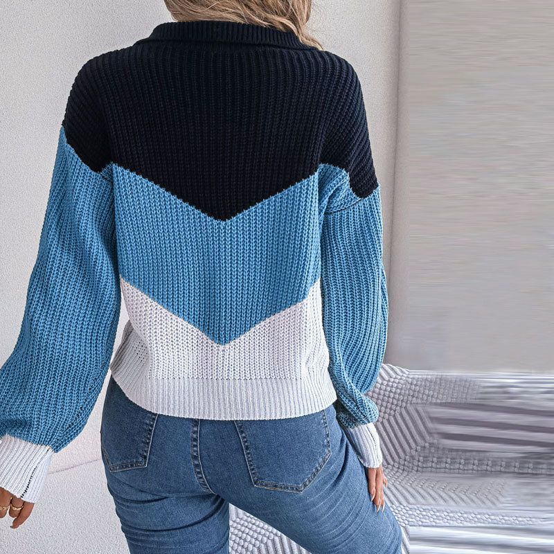 WW | Pullover mit Gestricktem Farbblock für Damen