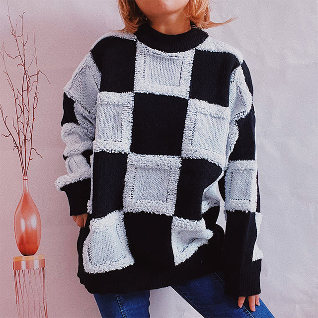 WW | Karo Patchwork Pullover