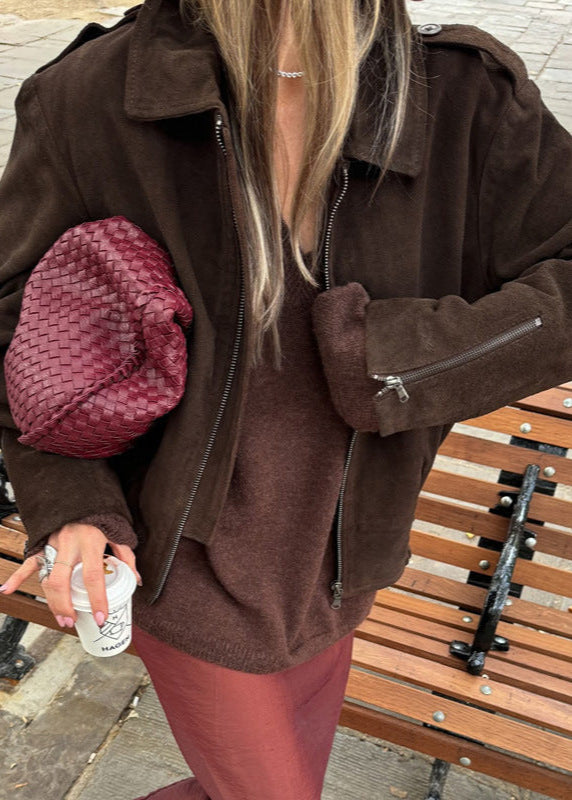 WW | Touch Cropped Wildlederjacke