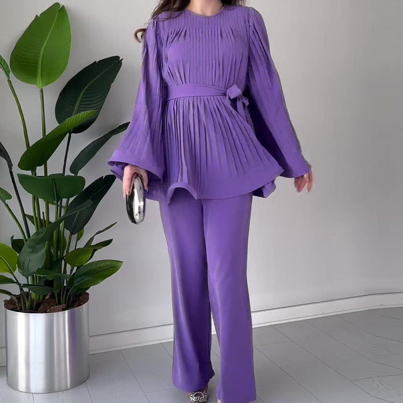 WW swing suit with round neck and batwing sleeves