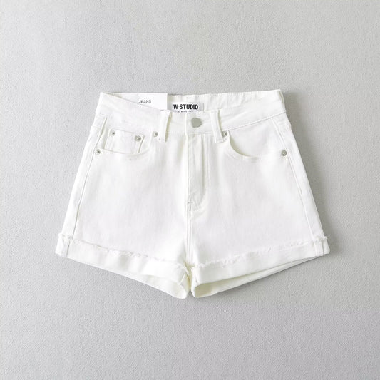 Damen Jeansshorts mit lässigem Schnitt und versäuberten Abschlüssen WW