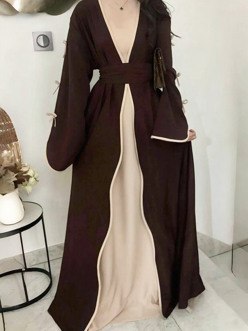 Women's Maxi Dress with Elegant Bow Details and Flowing Cut WW