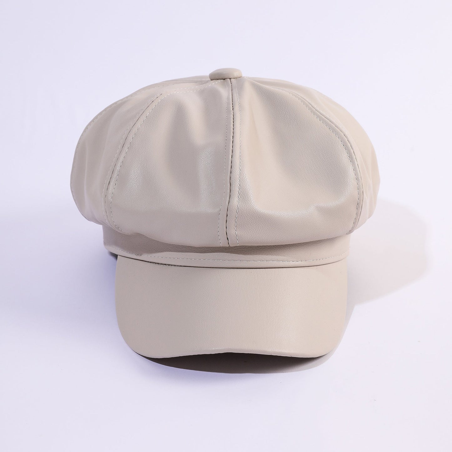 Damen Leder-Baker Boy Cap mit klassischem Design WW