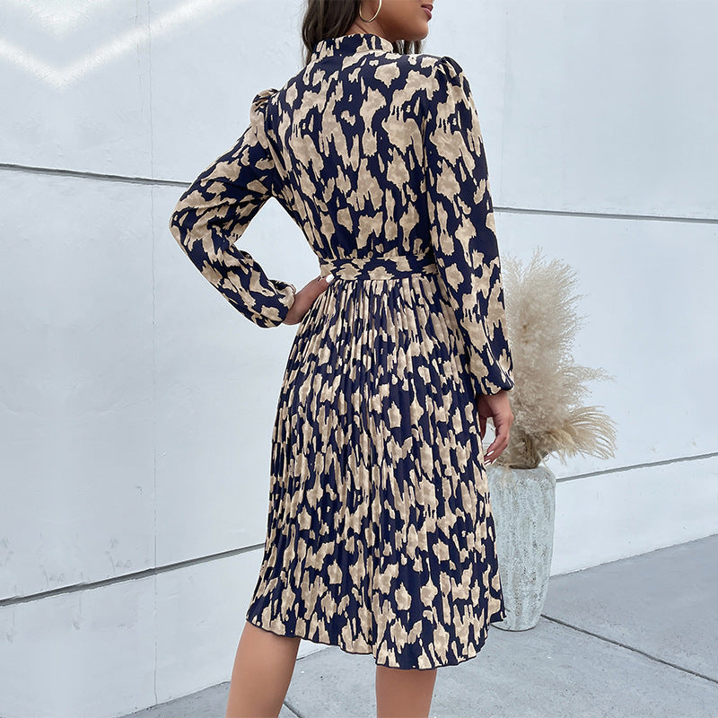 Damen Midi-Kleid mit tailliertem Schnitt und modischem Bindegürtel WW
