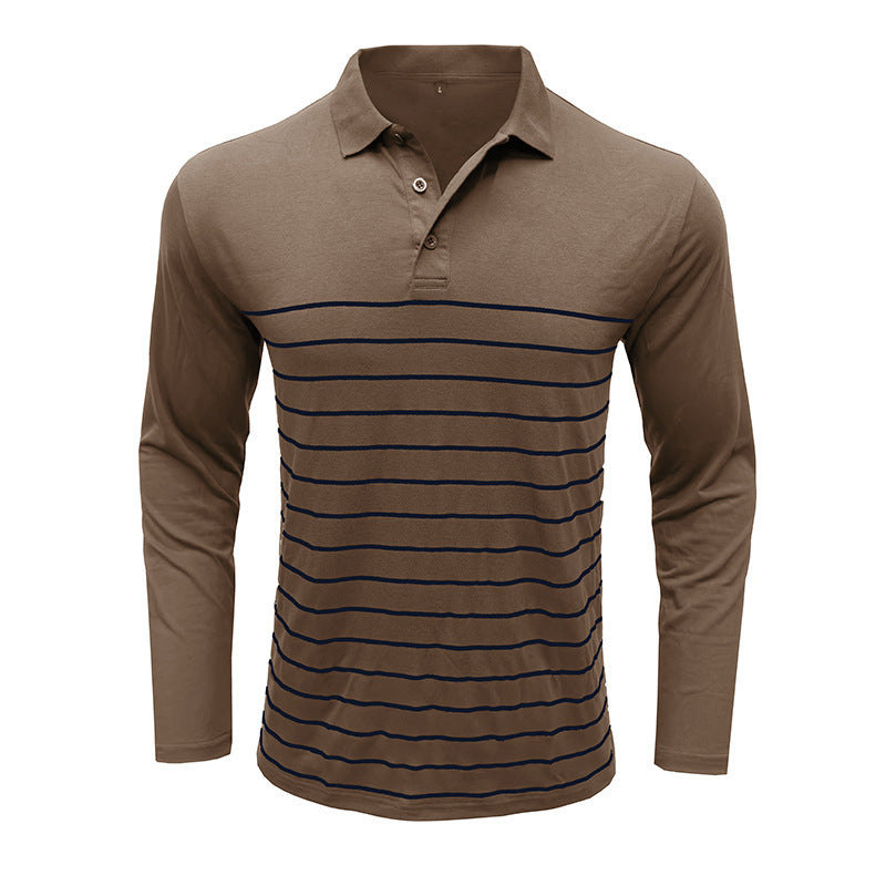 WW | Pique Pullover Slim Fit Cotton Knit Elegant Stripe Pattern