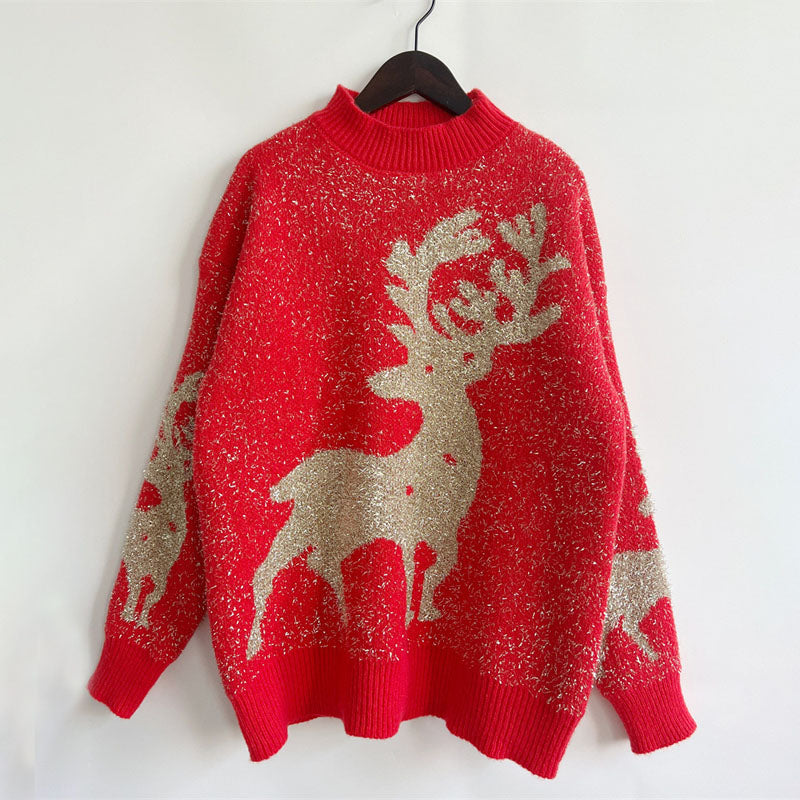 WW | Klassischer Weihnachtsstrickpullover für Damen