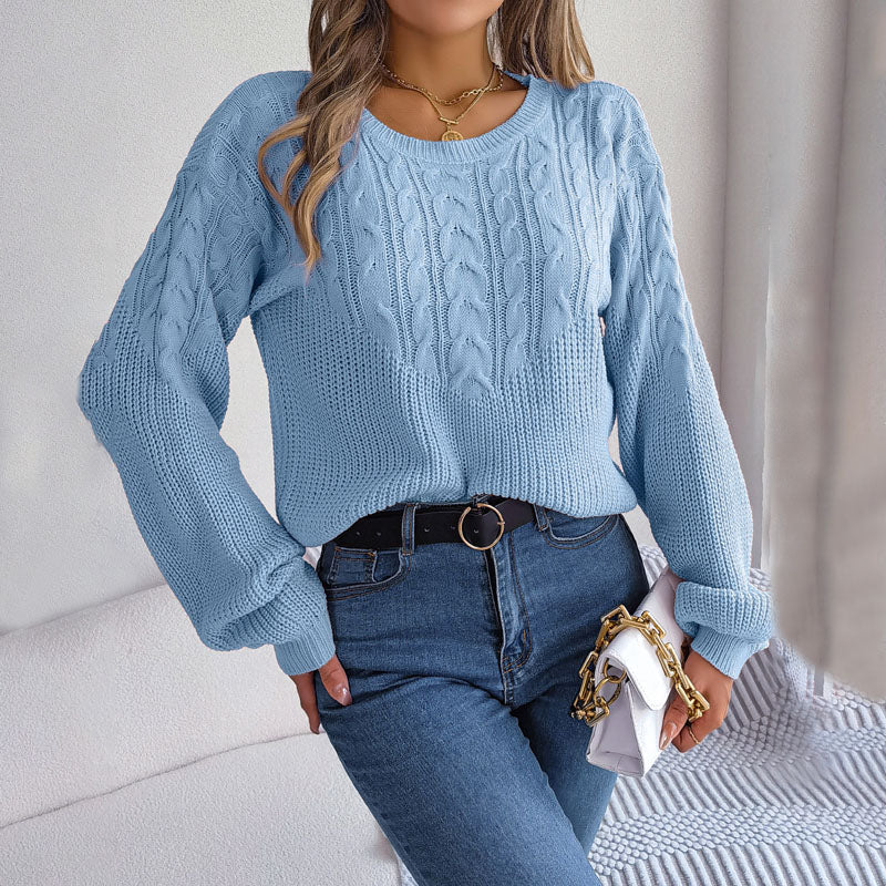 WW | Pullover Aus Gedrehtem Strick mit Bequemer Struktur
