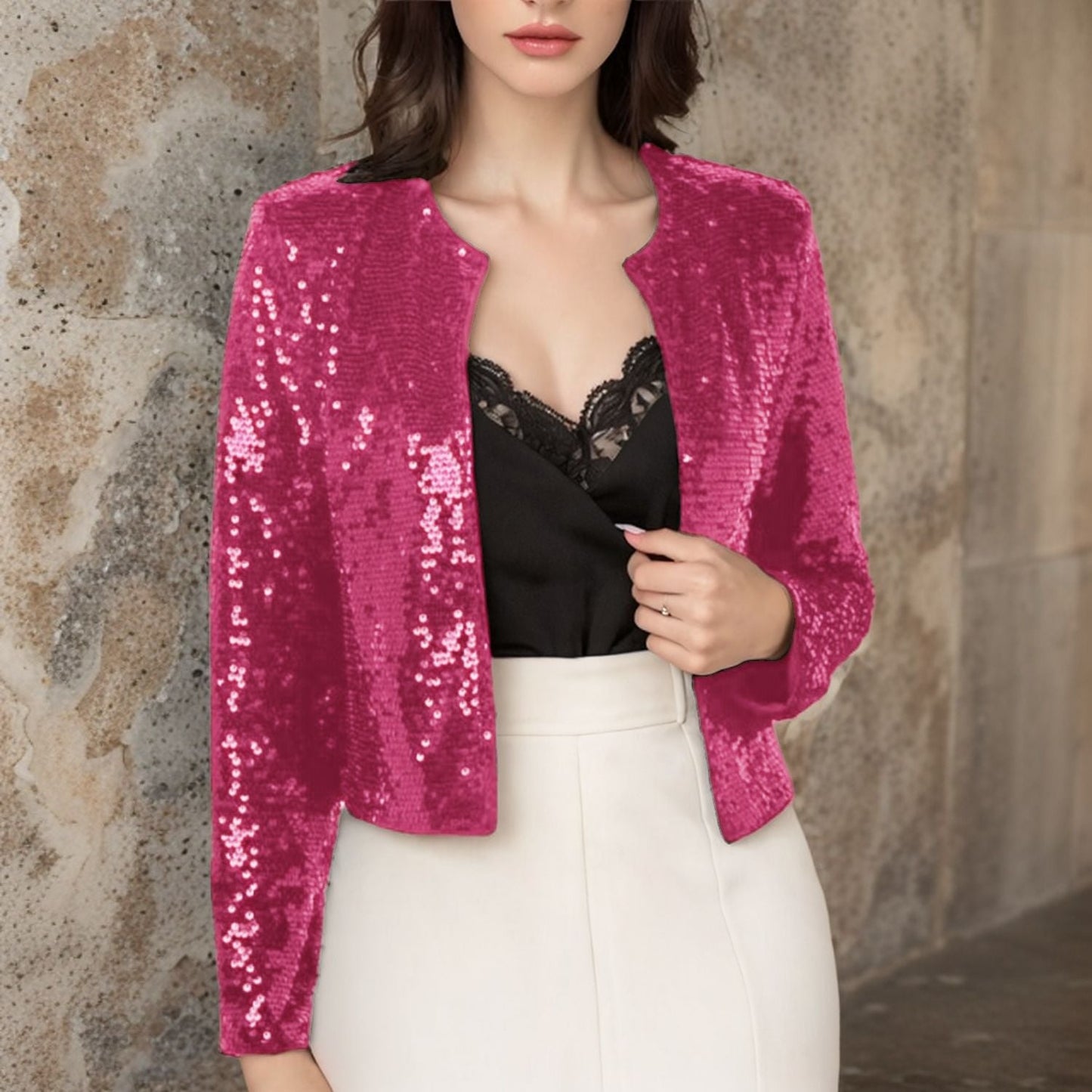 Women's Sequin Jacket in a Modern Cut WW