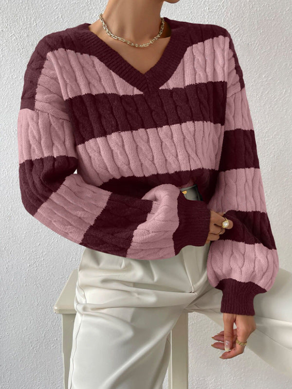 WW | Striped V-Neck Jumper Autumn/Winter