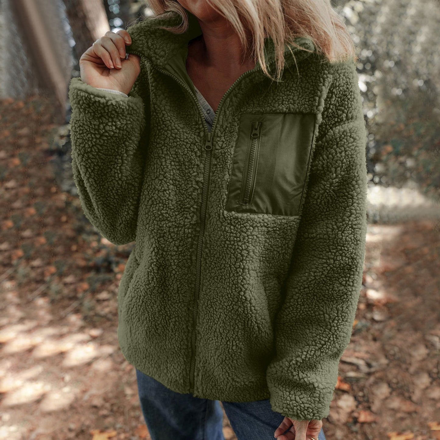 WW | Frauen Fleece Jack Hochkragen Stil