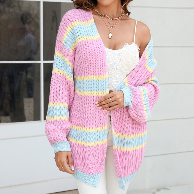 WW | Gestreifte Strickjacke mit Modernem Look