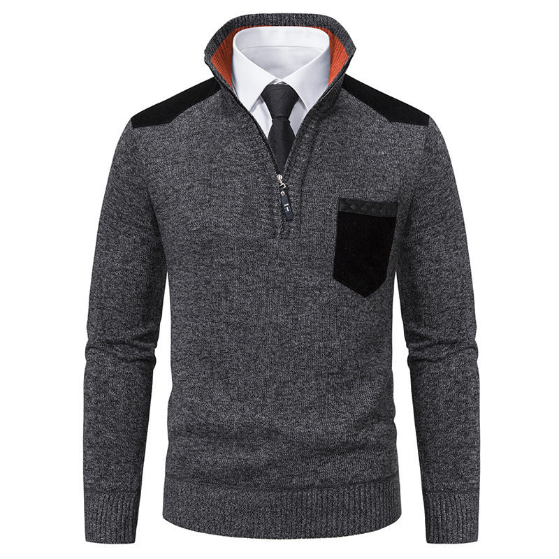 Men's fashionable stand-up collar sweater WW