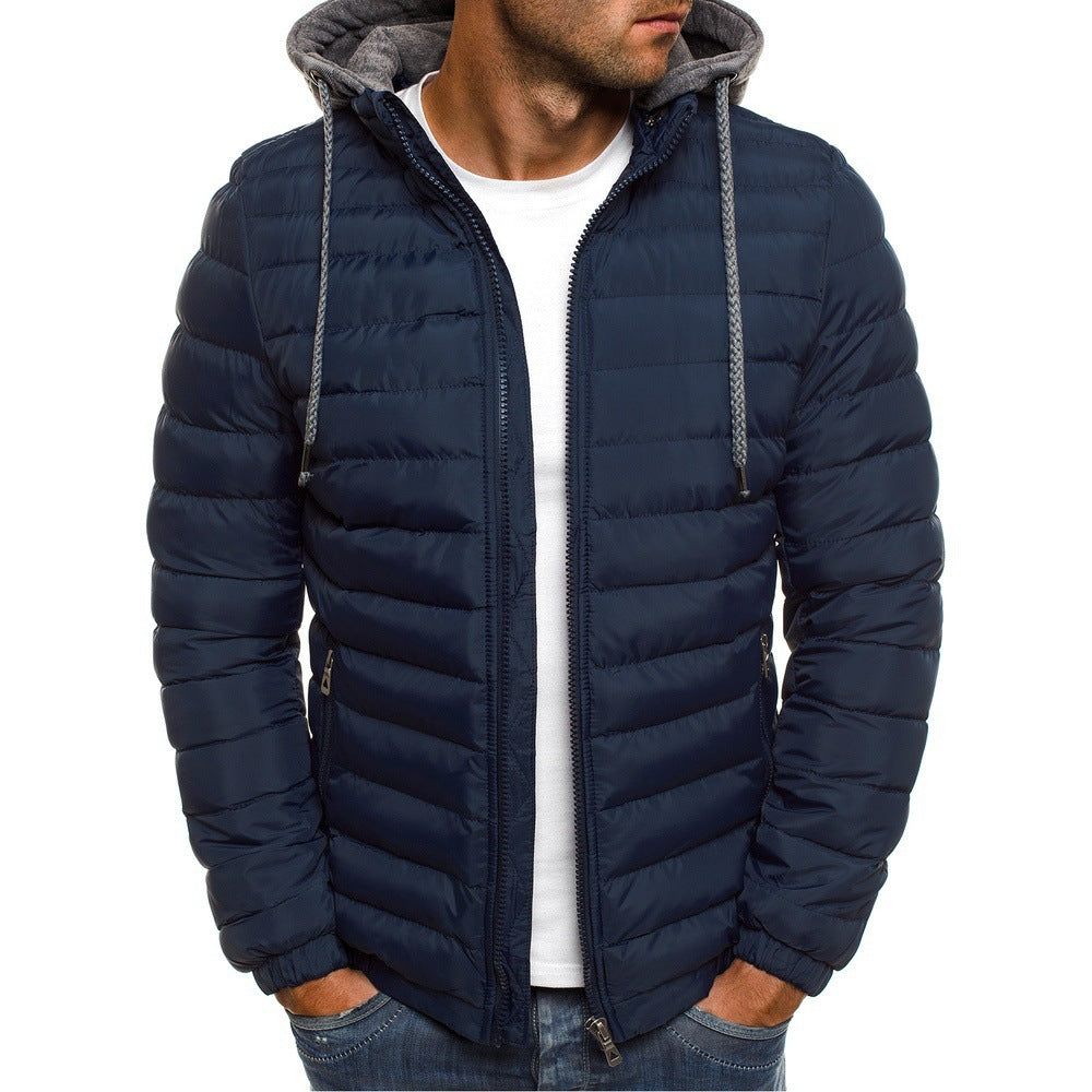 WW | Men's Quilted Winter Jacket with Zipper Closure