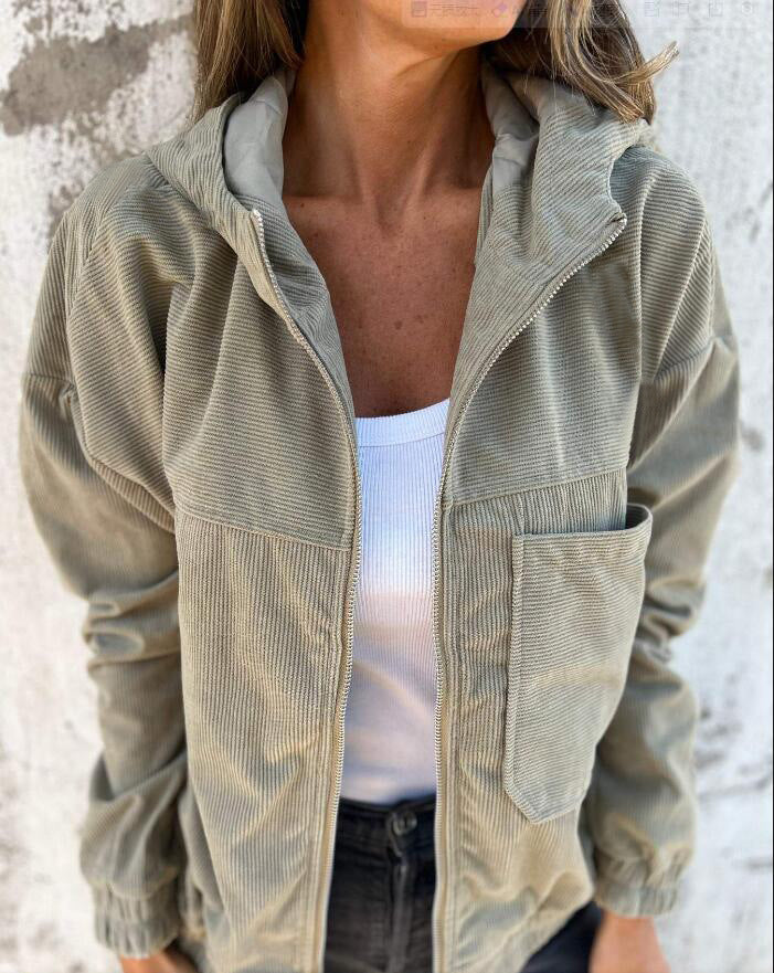 WW | Minimalistische Cordhosen Hoodie Jacke
