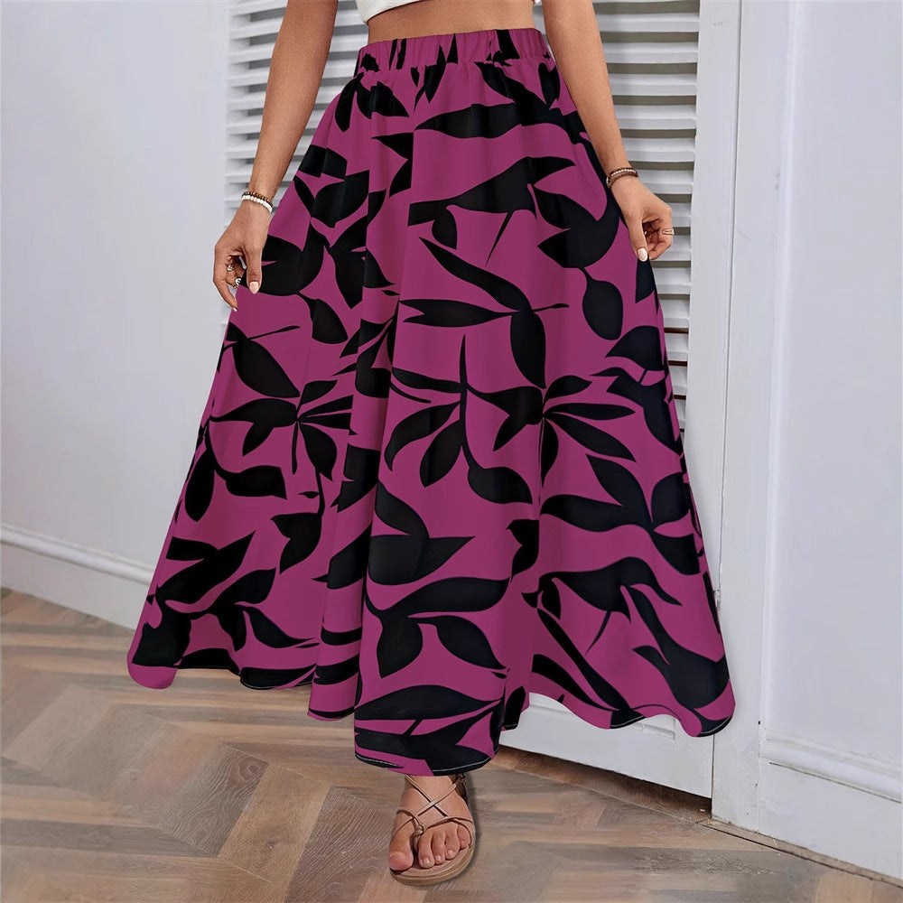 Damen Maxirock mit floralem Muster W&W
