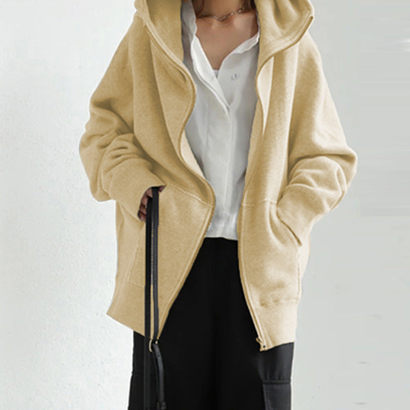 WW | Loose jacket with hood and zip