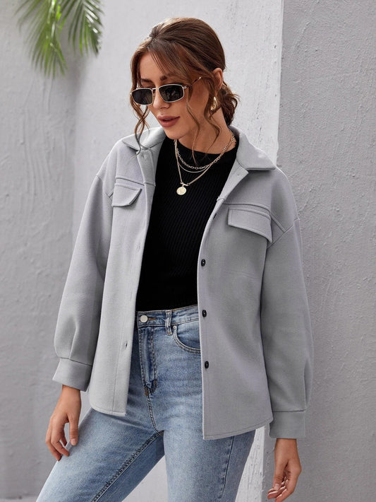 WW | Wool Blend Jacket - Lightweight & Warm - Soft Wool Blend Fabric - Everyday Autumn Style