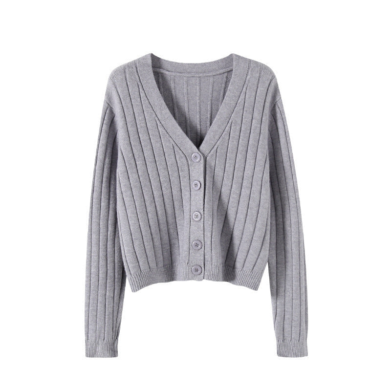 WW | Schnürgestrickter Pullover mit V-Ausschnitt für Damen