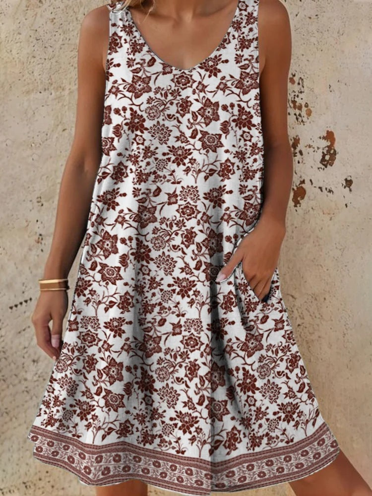 Damen Freizeitkleid mit lässigem Schnitt und floralem Design WW