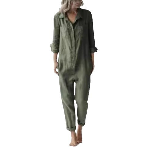WW | Women's Utility Jumpsuit with Long Sleeves and Pockets
