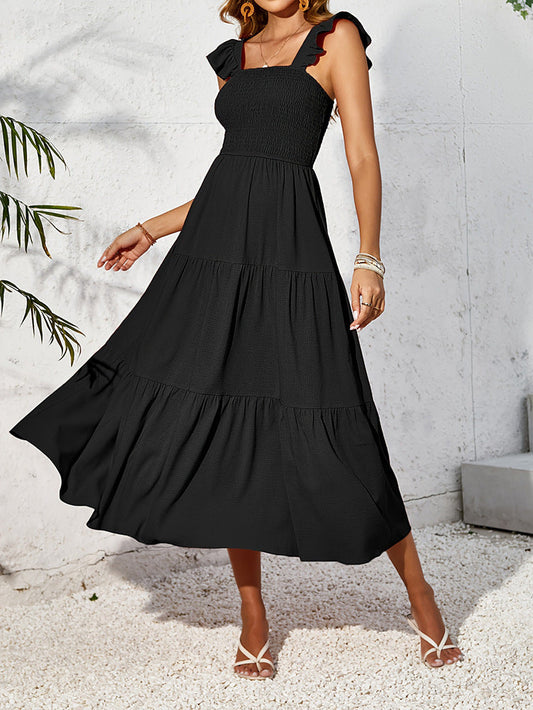 Women's Summer Maxi Dress with Charming Ruffle Details W&W