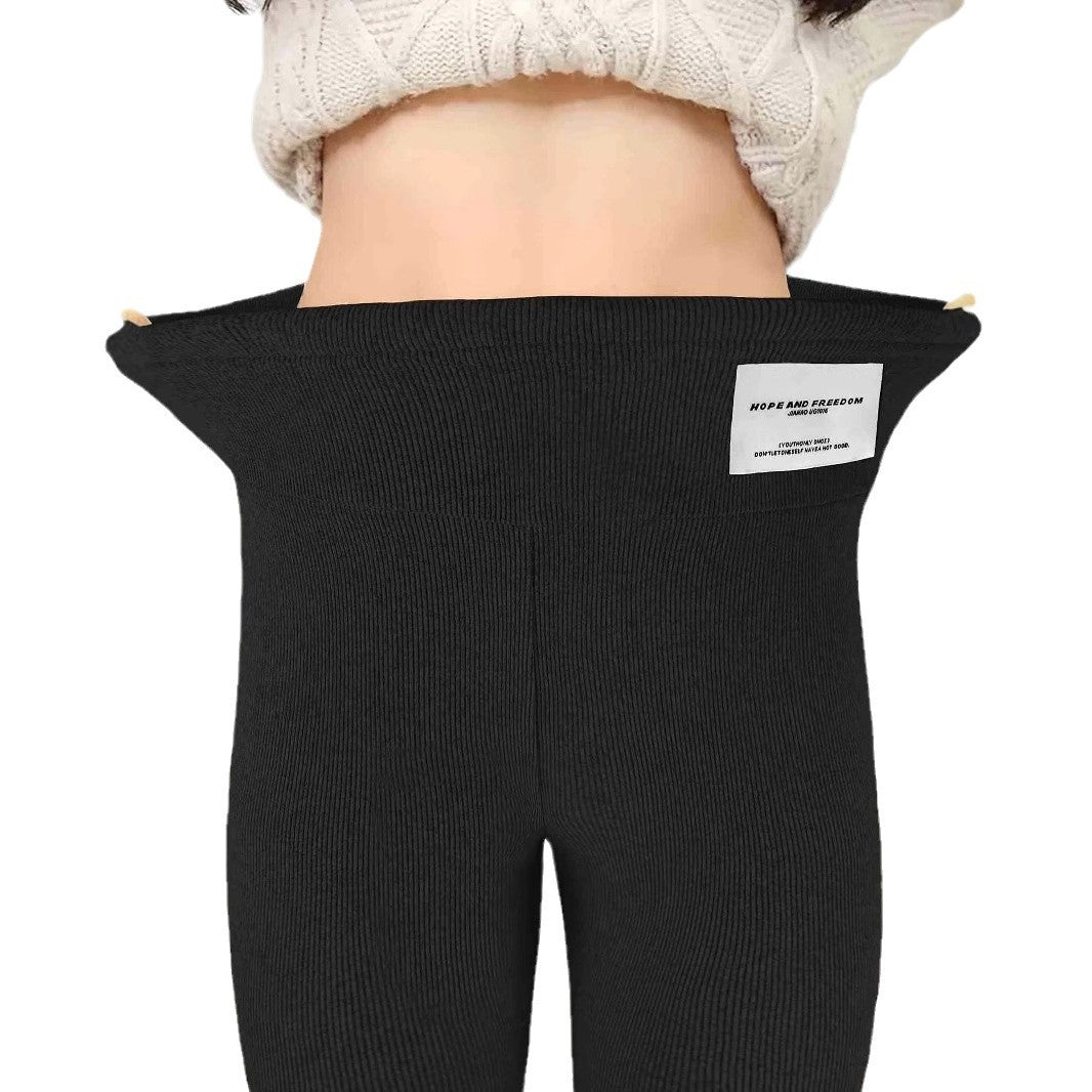 WW | Hochwertige Ripp-Leggings mit hohem Bund und dekorativem Design
