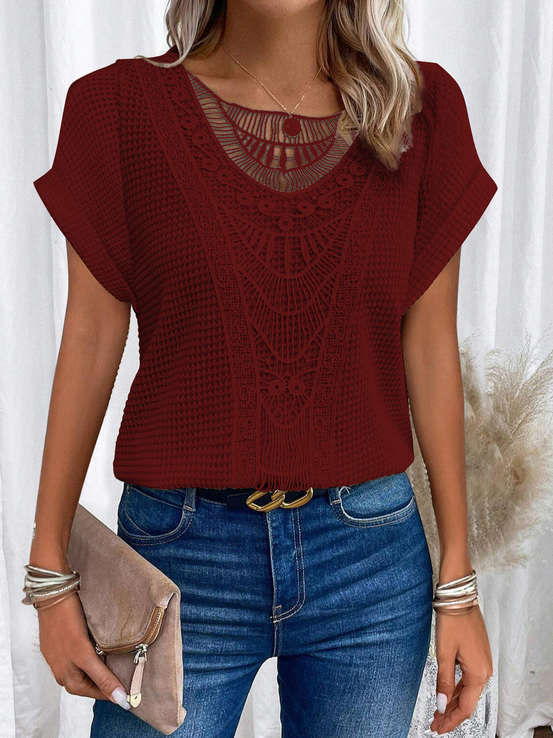 Magnolia™ | Short-Sleeve Top with Lace Details