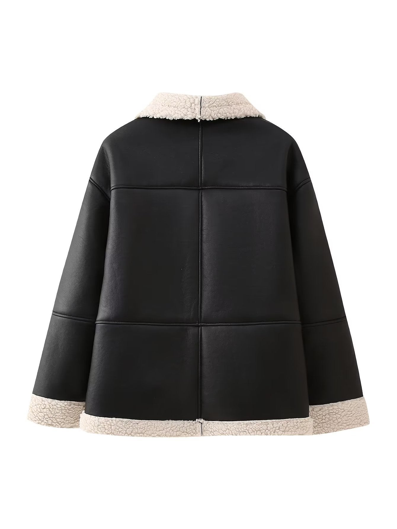 WW | Damen Kunstlederjacke mit gemütlichem Futter